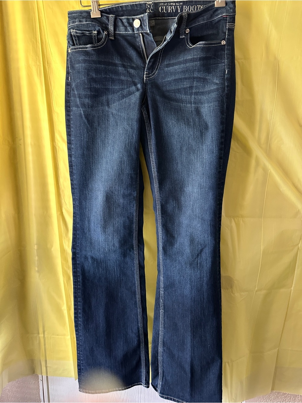 New York & Company Dark Blue Flare Jeans